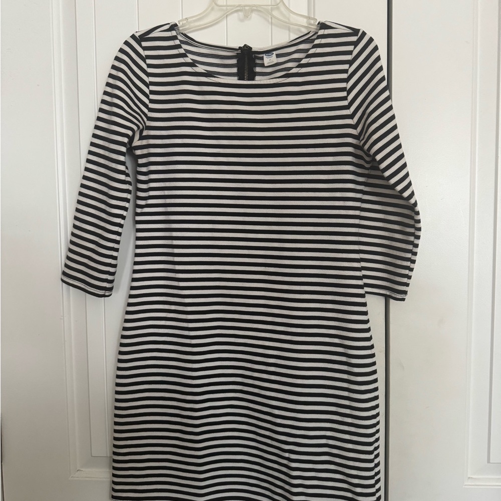 Black and White Striped Dress